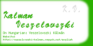 kalman veszelovszki business card