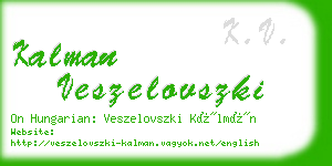 kalman veszelovszki business card